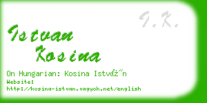 istvan kosina business card